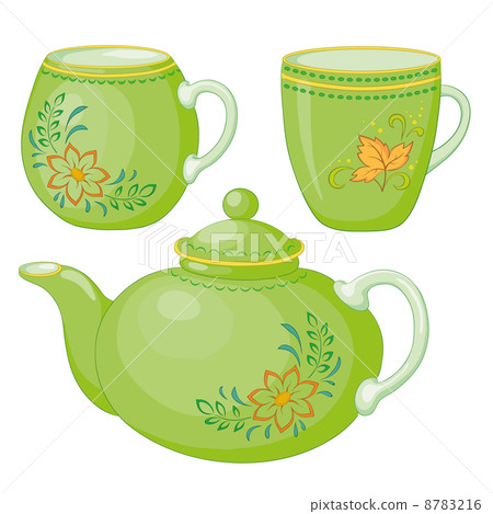 Teapot and cups Teapot and cups 8783216