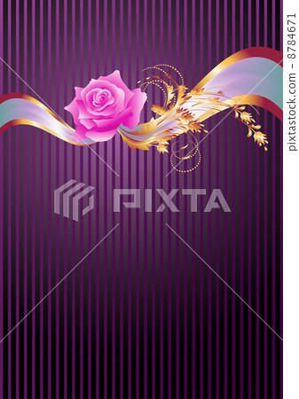 Ribbon and  rose 8784671