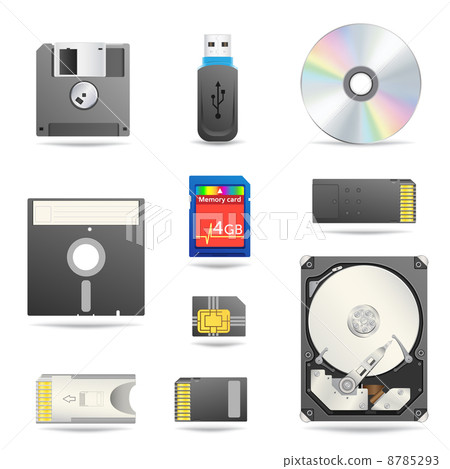 Digital data devices icon set Digital data devices icon set 8785293