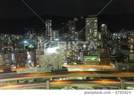 Night view of Kobe city 8785824