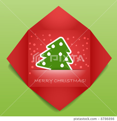Color polygonal christmas greeting card. Place your text here 8786898