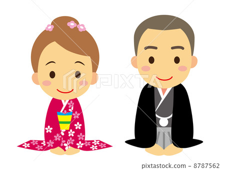 New Year's greeting Young man 8787562