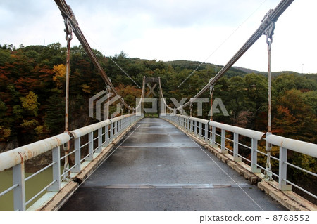 Suspension bridge of Lake Arao Suspension bridge of Lake Arao 8788552