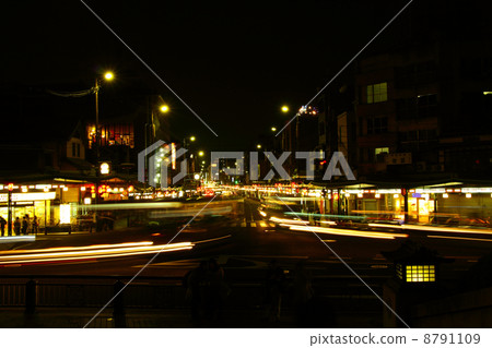 Shijyo電車從八坂神社觀看 8791109