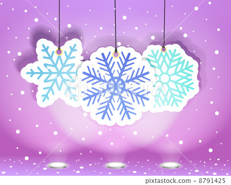Vector Christmas illustration with snoflakes Vector Christmas illustration with snoflakes 8791425