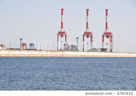 巨型起重機組港口島 巨型起重機組港口島 8791618