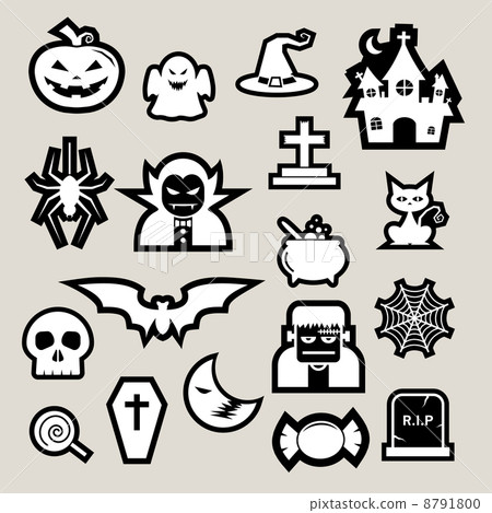Halloween icon set. Halloween icon set. 8791800