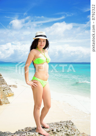 Summer beach and bikini young lady Summer beach and bikini young lady 8792322