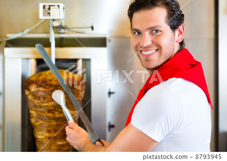 Kebab - hot Doner with fresh ingredients 8793945