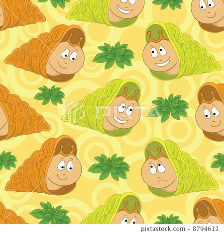Seamless background, snails 8794611