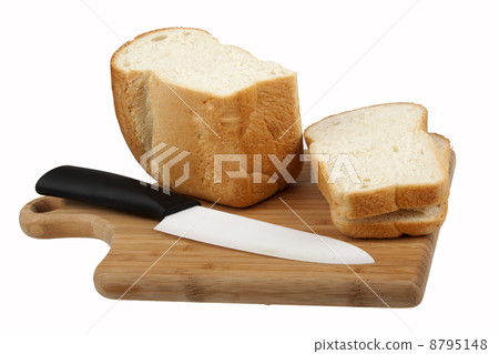 White bread and knife 8795148