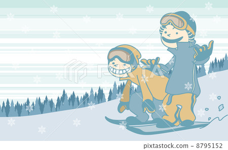 滑雪板 矢量 男人 8795152