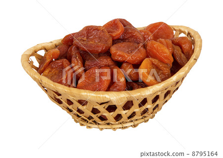 basket with dried apricots basket with dried apricots 8795164
