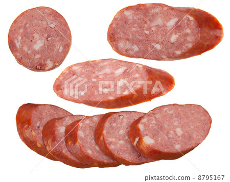 slices of sausage slices of sausage 8795167