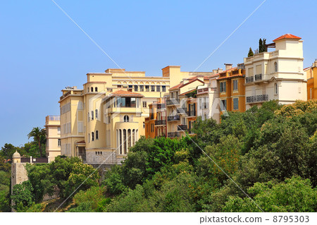 Monaco-Ville residential buildings. Monaco-Ville residential buildings. 8795303