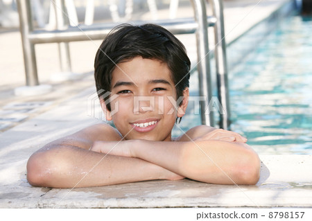Young boy in the pool Young boy in the pool 8798157