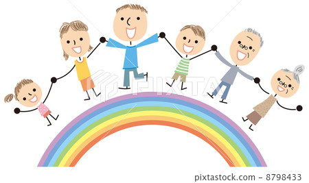 在彩虹上的一個家庭 8798433