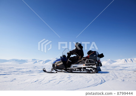 Snowmobile Winter Landscape 8799444