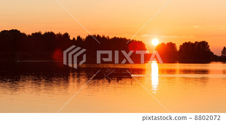 sunset on the lake sunset on the lake 8802072