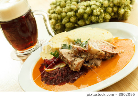 meat with cabbage and mashed potatoes meat with cabbage and mashed potatoes 8802096