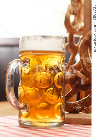 german pretzel bread with beer german pretzel bread with beer 8802723