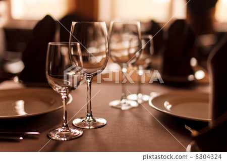 Tables set for meal Tables set for meal 8804324