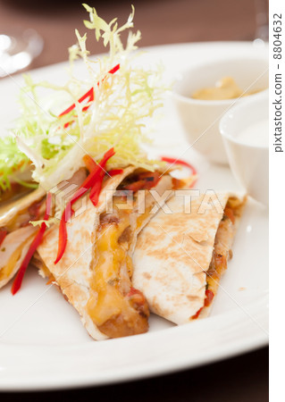 kebab sandwich with chicken and cheese 8804632