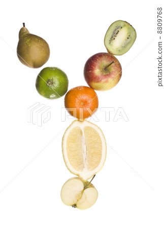 The letter Y made out of fruit 8809768