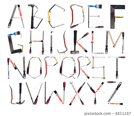 The Alphabet formed by tools 8811287