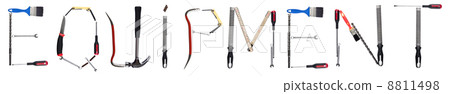 The word Equipment made of tools 8811498
