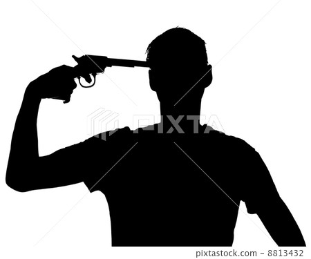 man with a gun against his head 8813432