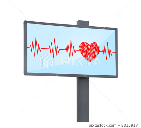billboard with cardiogram billboard with cardiogram 8813917