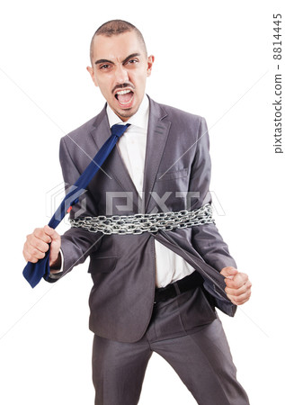 Arrested businessman in studio shooting 8814445