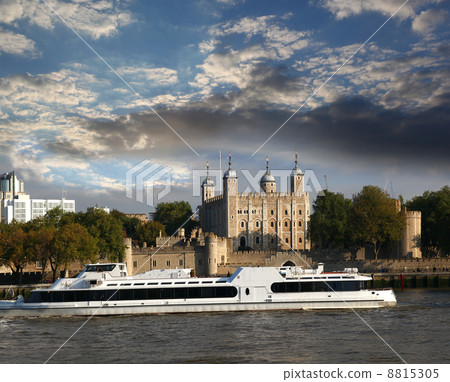 London with Tower Hill old castle in England 8815305