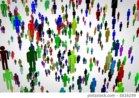 3D Network Connections Overpopulation Concept... - Stock Illustration ...