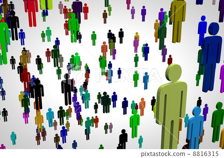 3D Network Connections Overpopulation Concept Illustration 3D Network Connections Overpopulation Concept Illustration 8816315