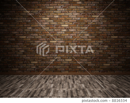 Interior with brick wall Interior with brick wall 8816334