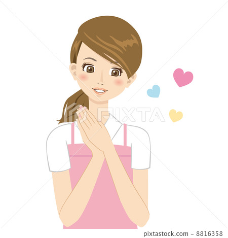 A woman in an apron - Stock Illustration [8816358] - PIXTA