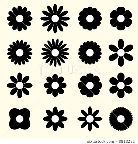 silhouettes of vector flowers silhouettes of vector flowers 8818251
