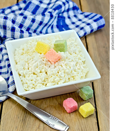 Curd with colored sugar Curd with colored sugar 8818430