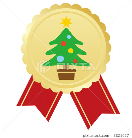 Christmas labels and ribbons - Stock Illustration [8821627] - PIXTA