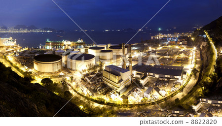 Oil tanks at night Oil tanks at night 8822820
