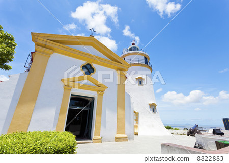 Guia Fortress lighthouse in Macau at day Guia Fortress lighthouse in Macau at day 8822883