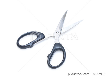 Rusted scissors on white background 8822919