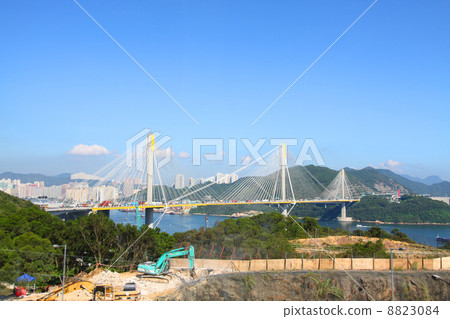 Ting Kau Bridge in Hong Kong at day Ting Kau Bridge in Hong Kong at day 8823084
