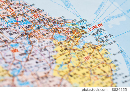 China map, focus on Shanghai China map, focus on Shanghai 8824355