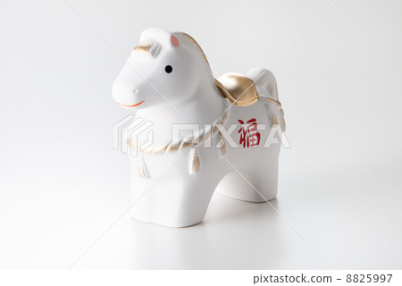 New Year's material in the afternoon (white back) 8825997