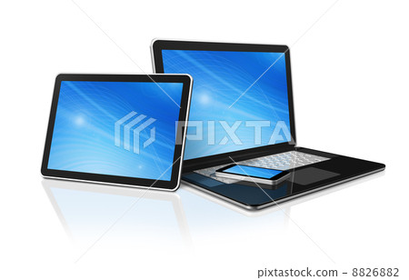 laptop, mobile phone and digital tablet pc computer laptop, mobile phone and digital tablet pc computer 8826882