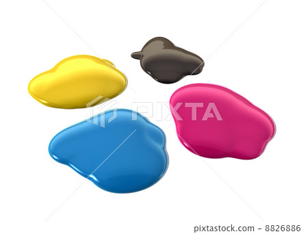 cmyk splattered ink drops cmyk splattered ink drops 8826886