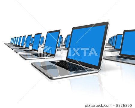 Laptop computers isolated on white Laptop computers isolated on white 8826890